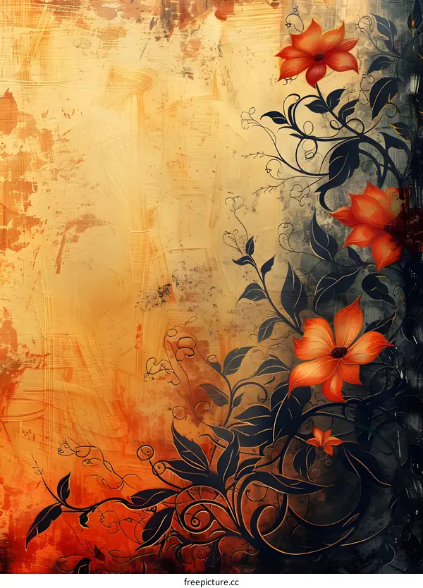 Hand-painted flower illustrations