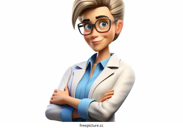 Confident businesswoman with crossed arms