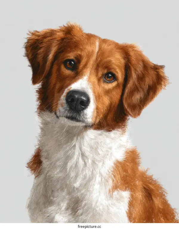 Close-up Portrait of a Dog with Detailed Fur