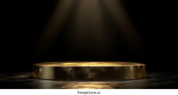 Golden Podium Showcase Product Display