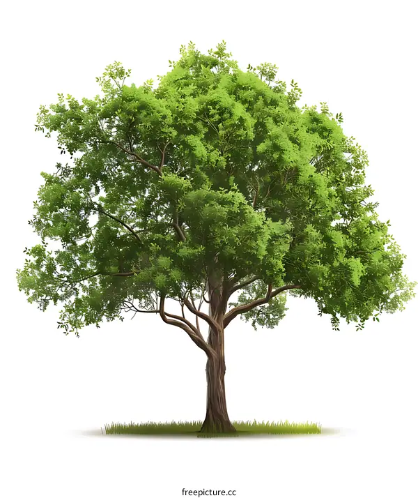 Green Tree Isolated On White Background