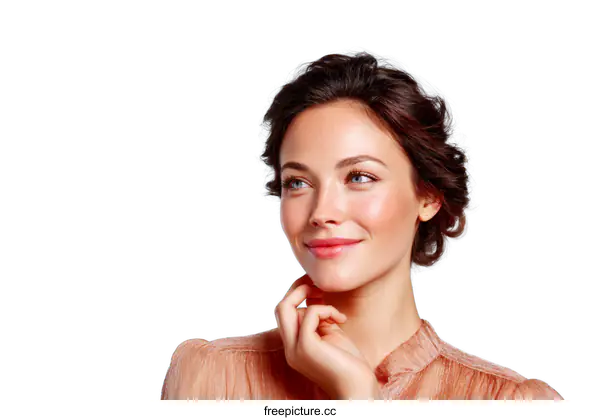 [Transparent Background PNG]Beautiful Woman with a Charming Smile
