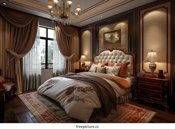 European-style luxury bedroom