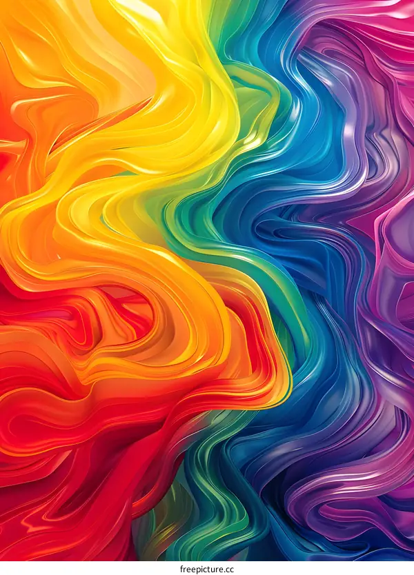 Abstract Rainbow Swirl Background