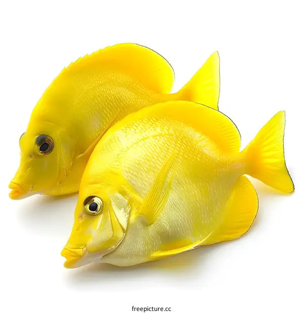Two yellow tangs