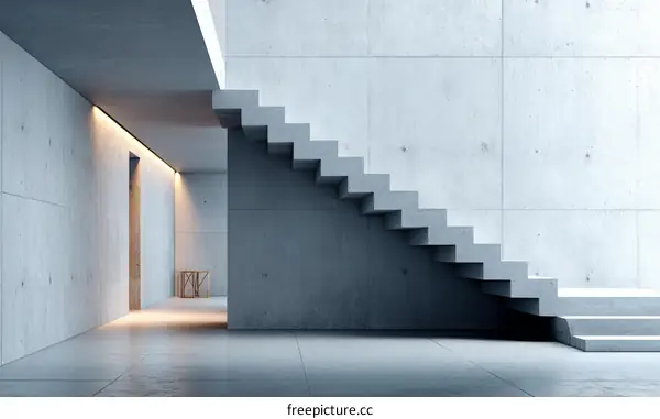 Modern Concrete Staircase Interior Design