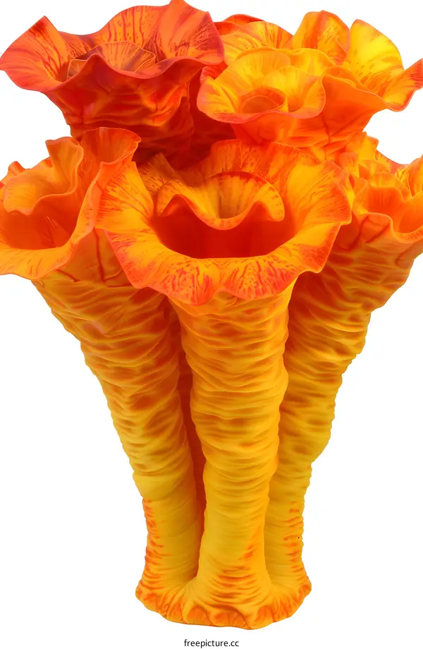 Orange and yellow artificial flowers