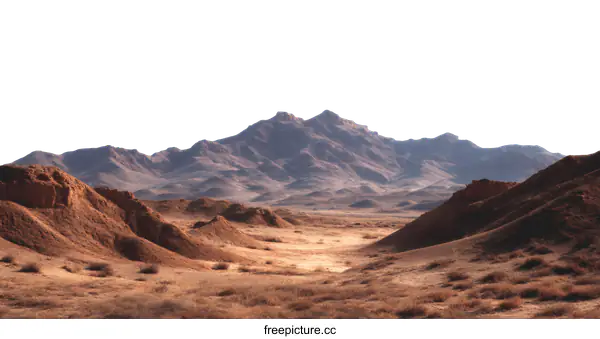[Transparent Background PNG]Desert Mountain Landscape Scenery