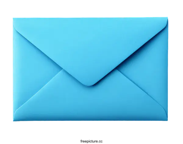 [Transparent Background PNG]Light Blue Envelope Close-up