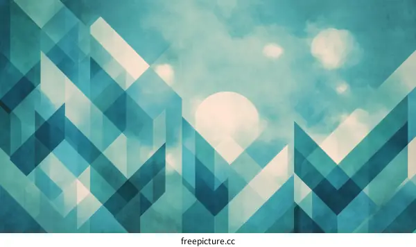 Abstract Geometric Sky Landscape Design