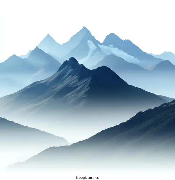 Misty Mountain Range Landscape