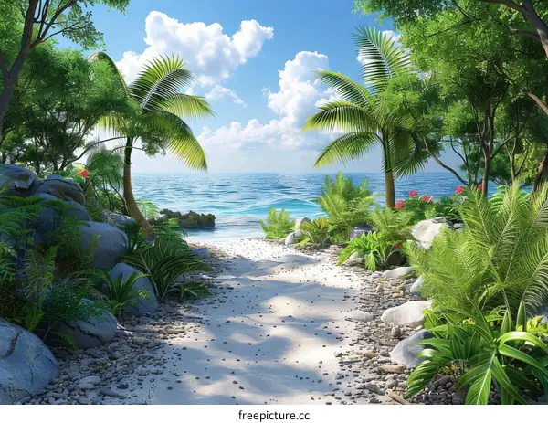 Pathway to a Tropical Paradise