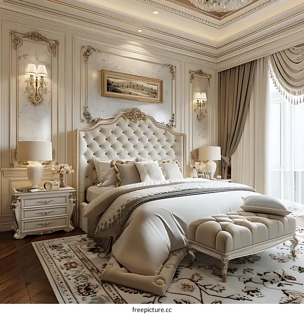 European-style luxury bedroom