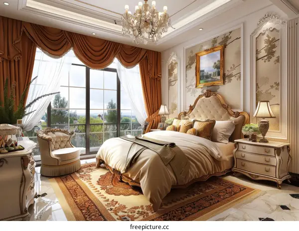 Luxury Bedroom Interior Design Illustration