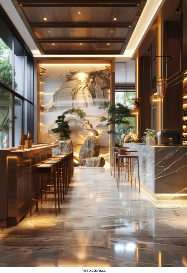 Modern Chinese Hotel Lobby Interior Design
