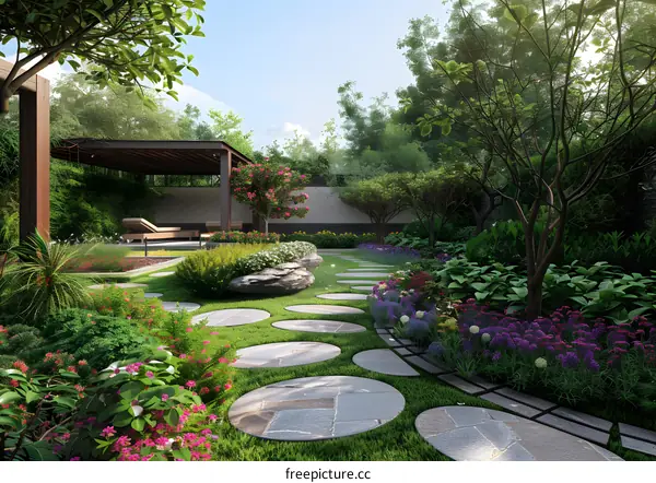 Garden landscape design renderings