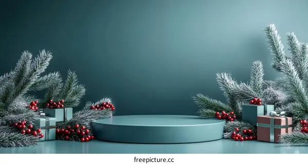 Modern Christmas Minimalist Podium Display