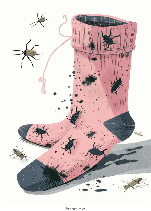 Socks Crawling with Bugs