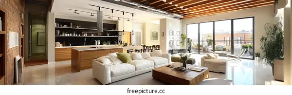 Modern Open-Plan Loft Apartment Interior Design