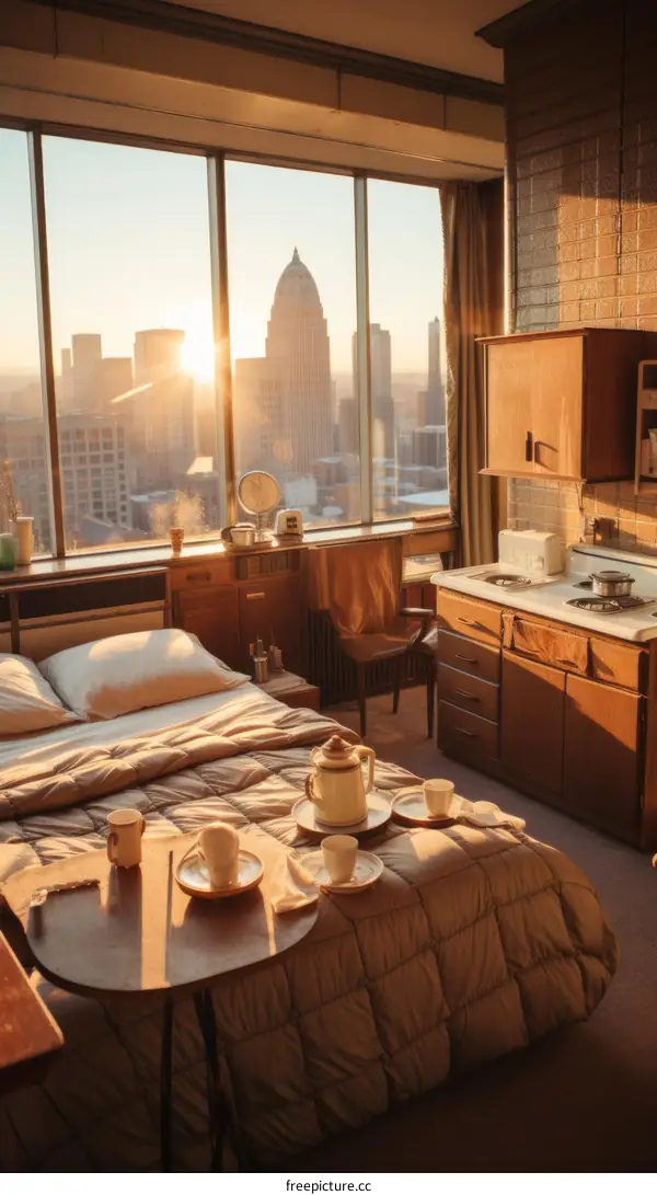 Inviting Retro City Apartment with Sunrise