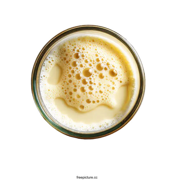 [Transparent Background PNG]Glass Cup of Frothy Beverage