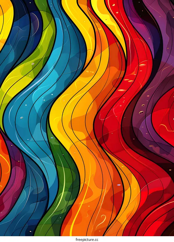 Colorful Wavy Abstract Background