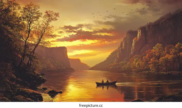 Golden Hour Serenity on the River