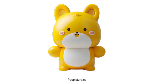 [Transparent Background PNG]A cute yellow cartoon rabbit