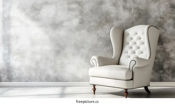 Elegant Wingback Chair in Modern Living Room