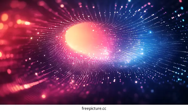 Abstract Colorful Particle Tunnel