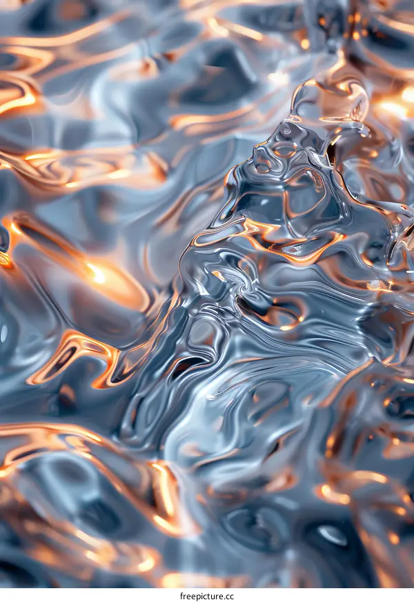 Abstract Liquid Metal Texture Design