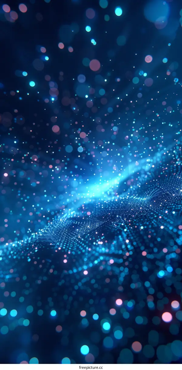 Blue and pink particle background