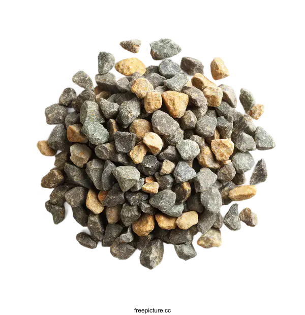 [Transparent Background PNG]Pile of Decorative Gravel Stones