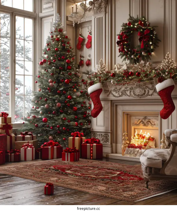 Christmas Tree with Fireplace