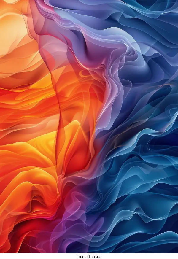 Abstract art in colorful pigment strokes