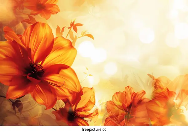 Orange Cosmos Flowers