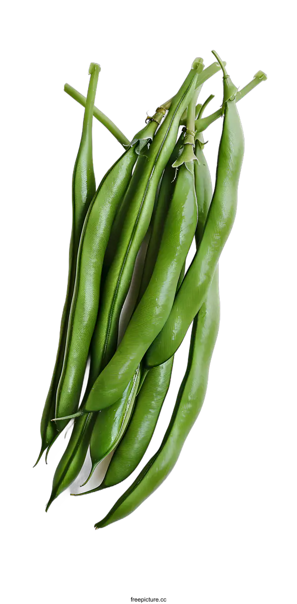 [Transparent Background PNG]Fresh Green Beans on White Background