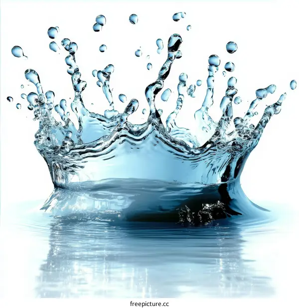 Water Splash Crown Artistic Illustration