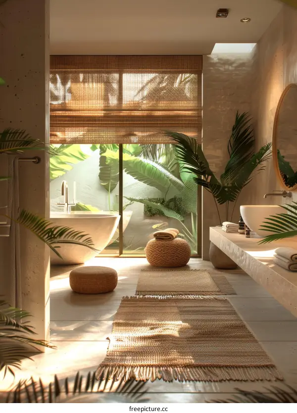 Modern Tropical Bathroom Interior Design