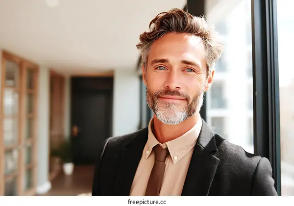 Businessman Portrait in Modern Office Setting