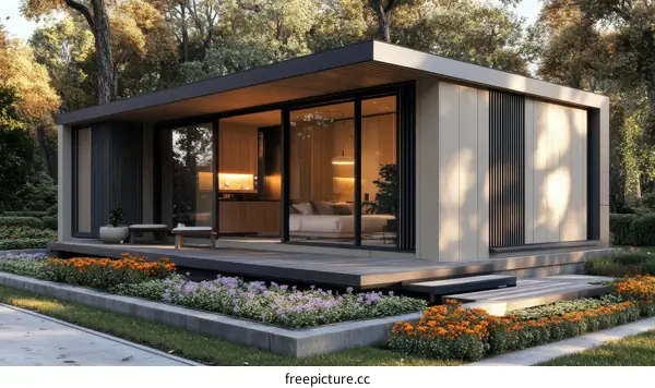 Modern Tiny House with Courtyard Garden