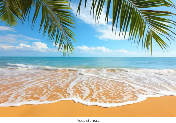 Beach and palm trees