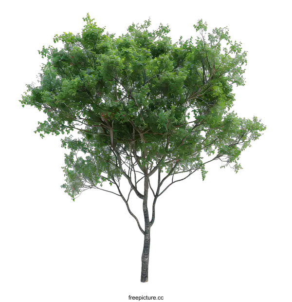 [Transparent Background PNG]Isolated Green Tree on White Background
