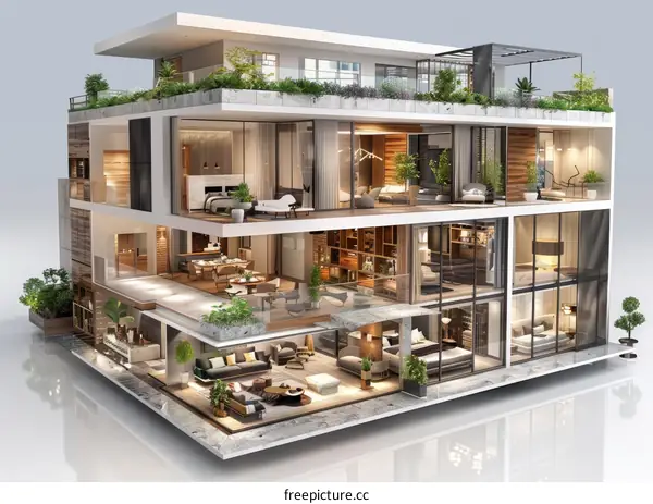 Modern Luxury Apartment Building Interior Design