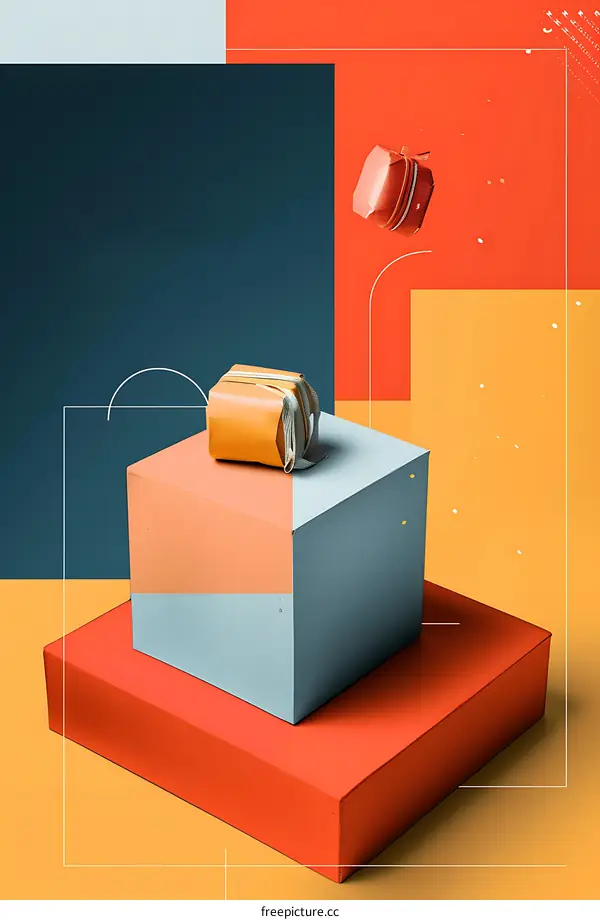 Abstract Minimalist Geometric Shapes and Color Blocks