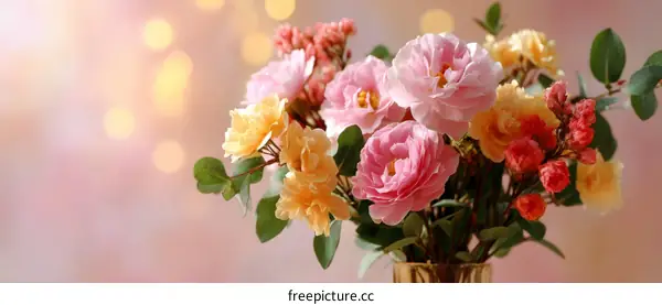 Beautiful Bouquet of Roses and Other Flowers