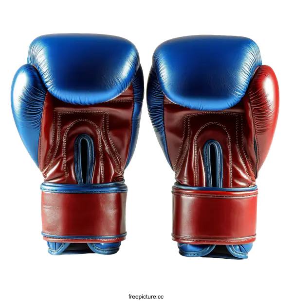 [Transparent Background PNG]Pair of Boxing Gloves in Blue and Red
