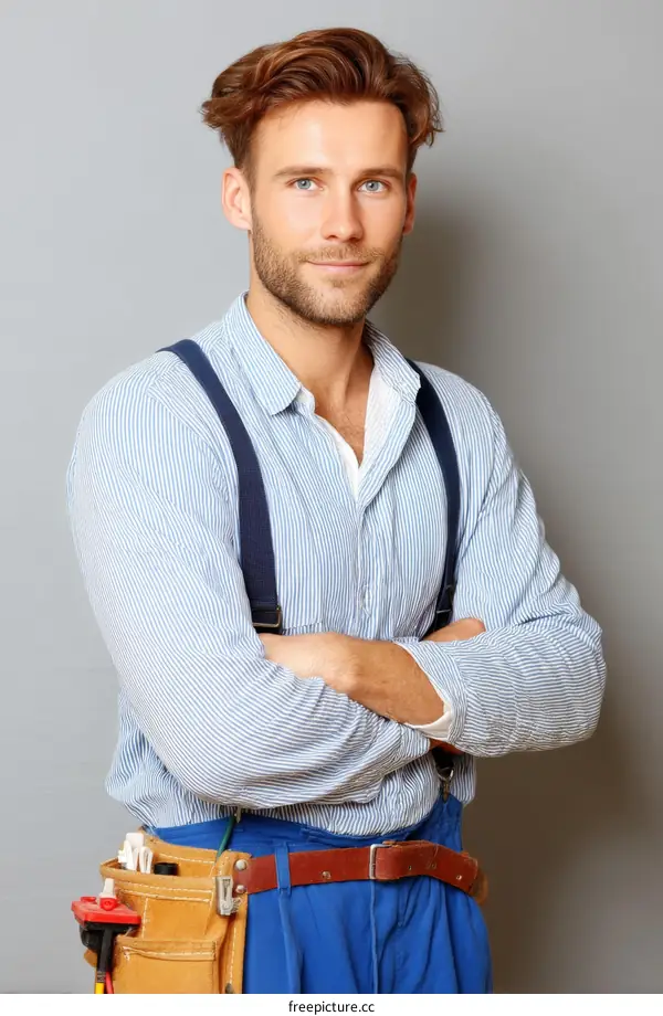 Confident Caucasian Male Craftsman