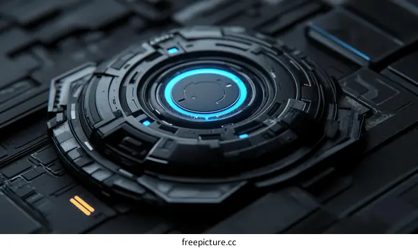 Futuristic Technological Device Close-up