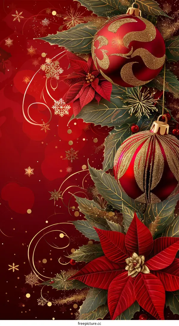 Christmas Floral Decorations with Gold Accents